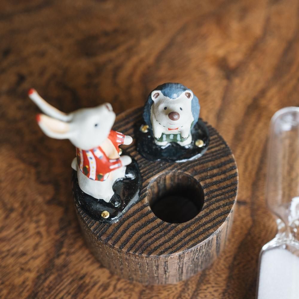 (予約受付) atelier coin うさぎとハリネズミの砂時計 　15<img class='new_mark_img2' src='https://img.shop-pro.jp/img/new/icons1.gif' style='border:none;display:inline;margin:0px;padding:0px;width:auto;' />