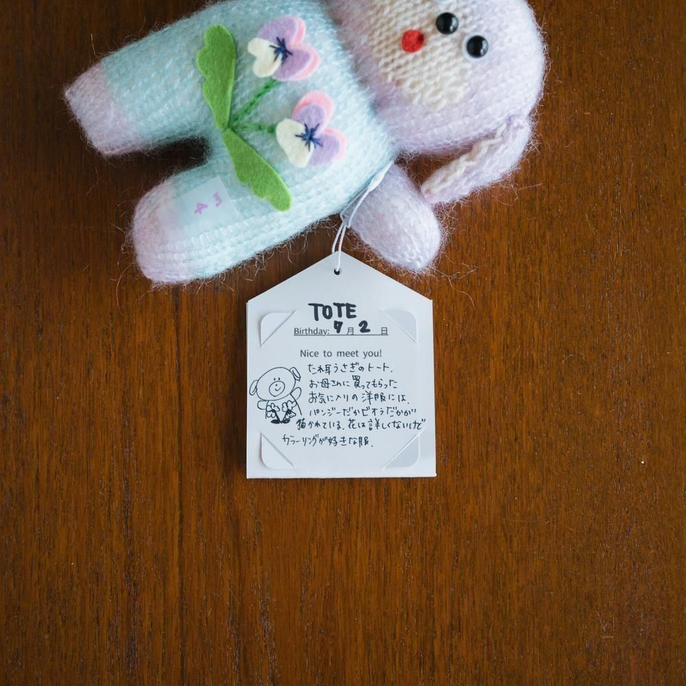 (2025年5月) 【1点もの】moony　うさぎのトート　m4