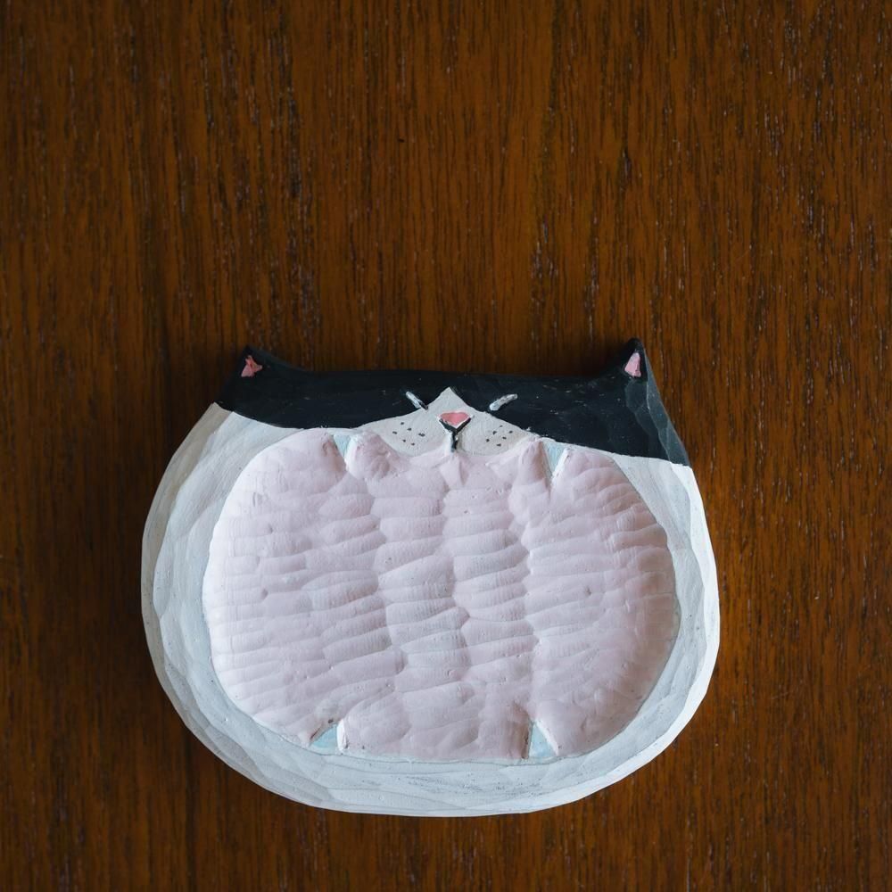 (2025年5月) 【1点もの】あたり工房　猫皿　あ1-1
