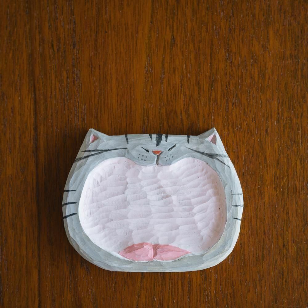 (2025年5月) 【1点もの】あたり工房　猫皿　あ1-2