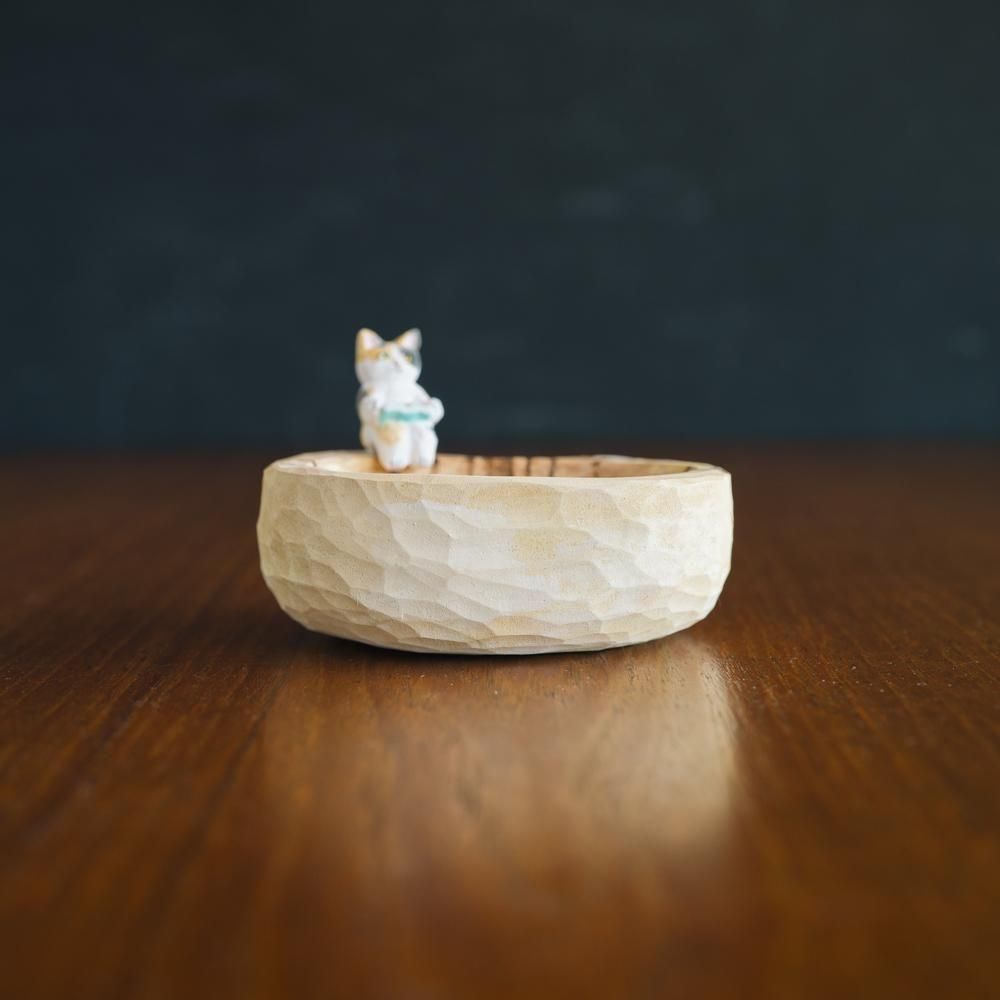 (2025年5月) 【1点もの】あたり工房　猫小物入れ　あ2-2