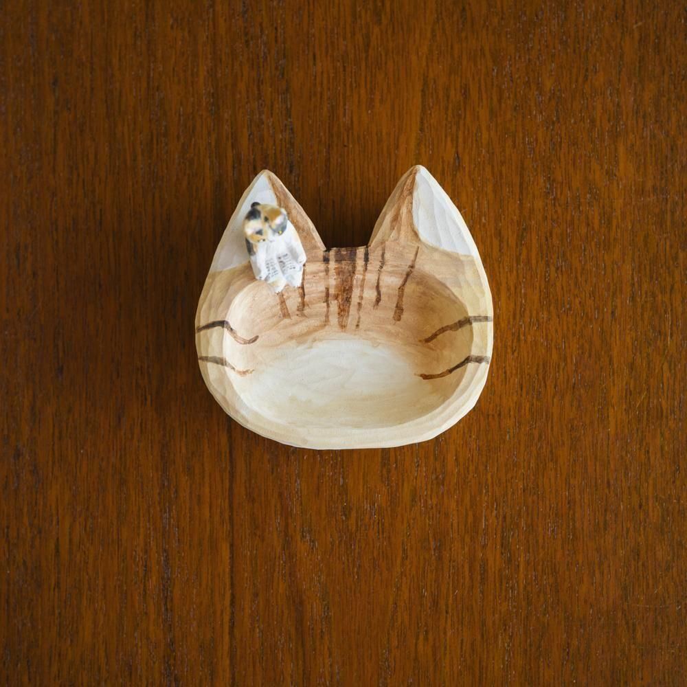 (2025年5月) 【1点もの】あたり工房　猫小物入れ　あ2-2