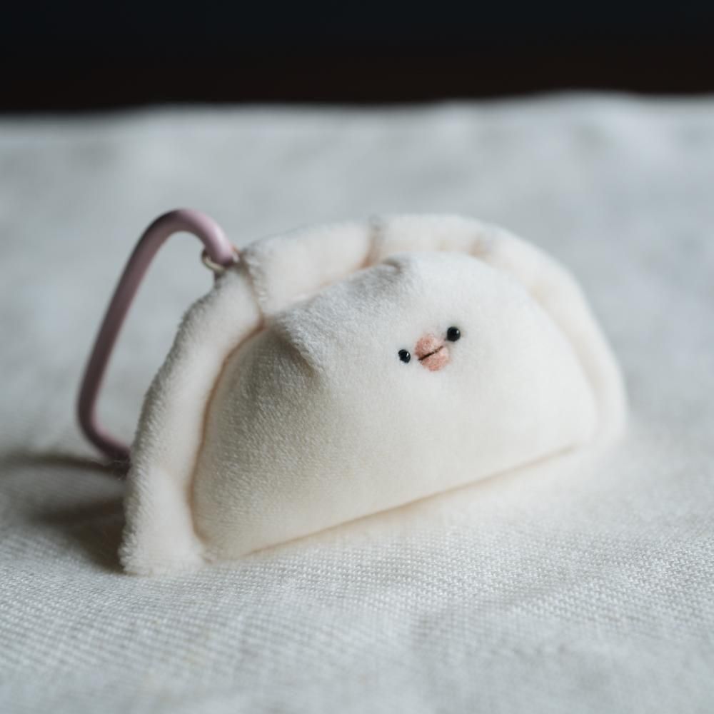 （2025年6月）【1点もの】patatadolce　餃子文鳥さんのストラップ　P3