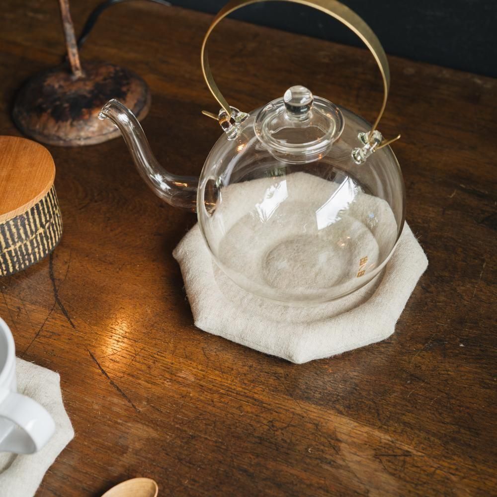 （2025年6月）tiny tea day　ぷくぷく八角形ポットマット　生成　t5<img class='new_mark_img2' src='https://img.shop-pro.jp/img/new/icons1.gif' style='border:none;display:inline;margin:0px;padding:0px;width:auto;' />