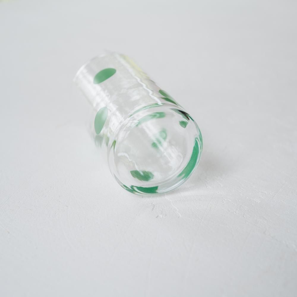 (2025年7月) 【1点もの】etrak glass　 ドットグラス（グリーン）　e15-1