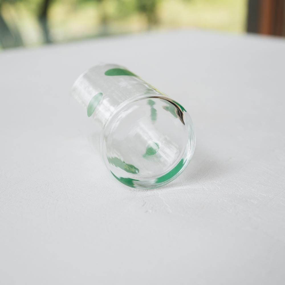(2025年7月) 【1点もの】etrak glass　 ドットグラス（グリーン）　e15-2<img class='new_mark_img2' src='https://img.shop-pro.jp/img/new/icons1.gif' style='border:none;display:inline;margin:0px;padding:0px;width:auto;' />
