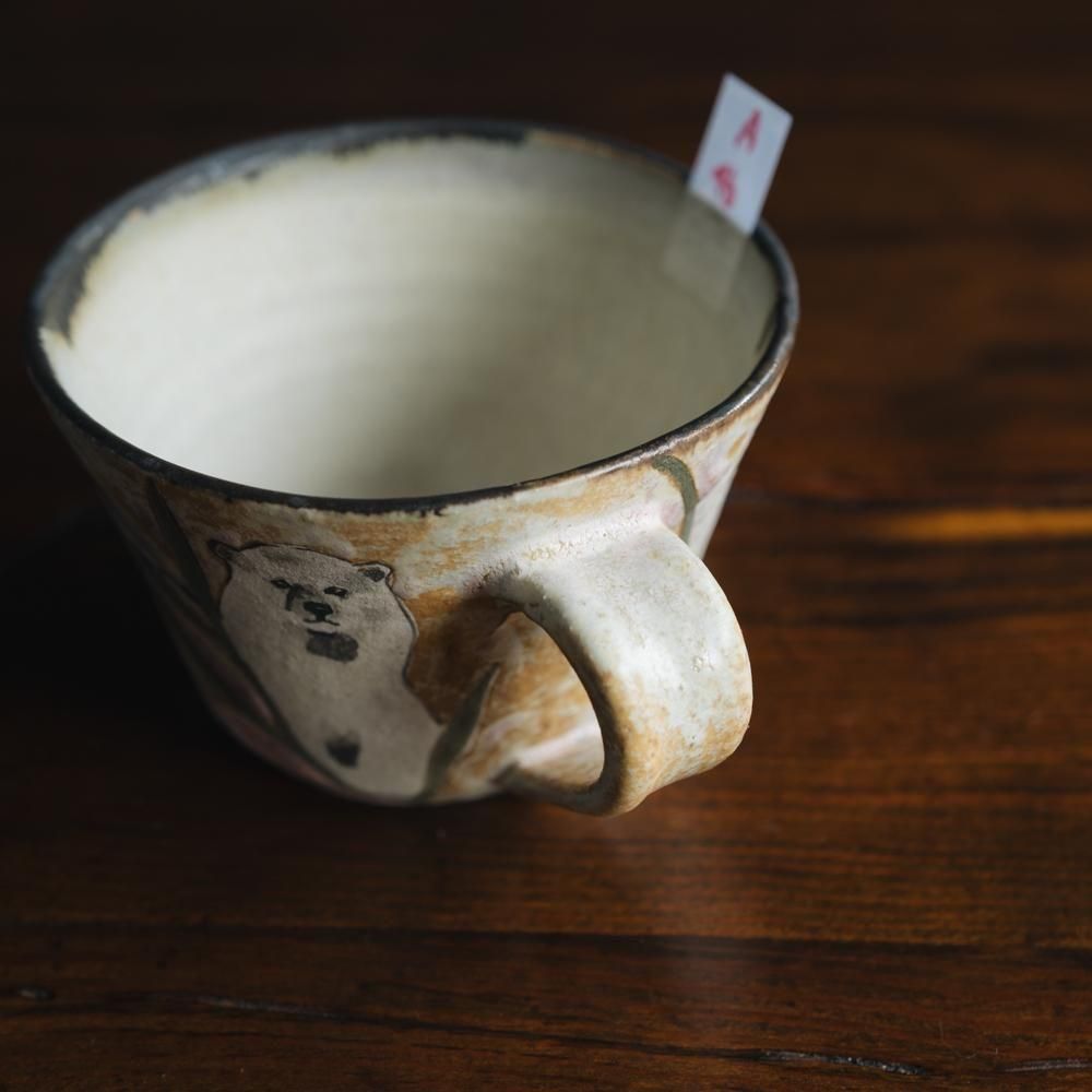 （2025年7月）【1点もの】acnepotterystudio　動物がたくさんのマグカップ　A4b<img class='new_mark_img2' src='https://img.shop-pro.jp/img/new/icons1.gif' style='border:none;display:inline;margin:0px;padding:0px;width:auto;' />