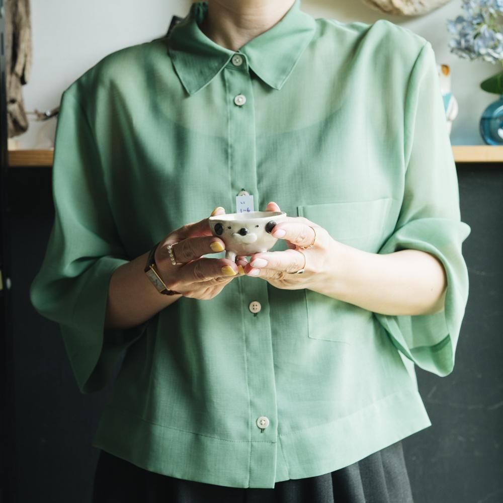 （2025年7月）【1点もの】岩佐悠子　犬のおちょこ　い1-6<img class='new_mark_img2' src='https://img.shop-pro.jp/img/new/icons1.gif' style='border:none;display:inline;margin:0px;padding:0px;width:auto;' />