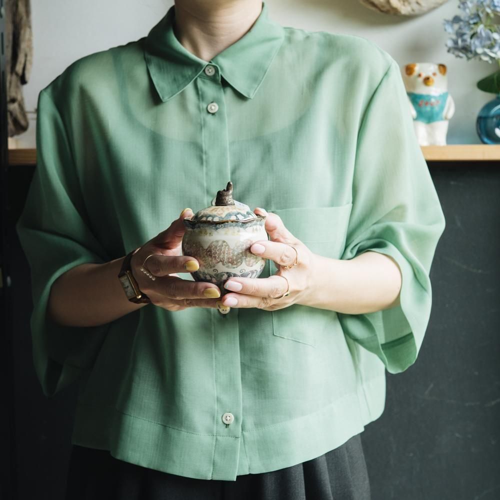 （2025年7月）【1点もの】岩佐悠子　ヘビと鈴蘭蓋物　い23