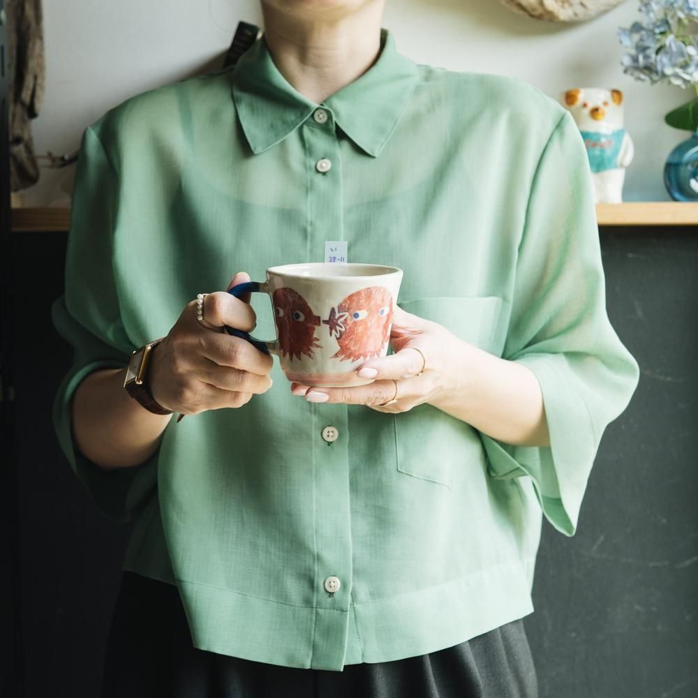 （2025年7月）【1点もの】岩佐悠子　ひらがな高台マグ　い28-11