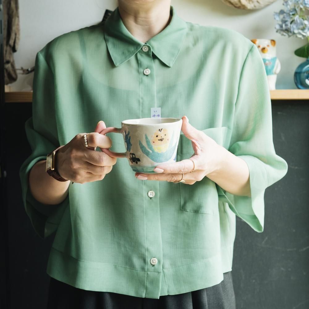 （2025年7月）【1点もの】岩佐悠子　ひらがな高台マグ　い28-14