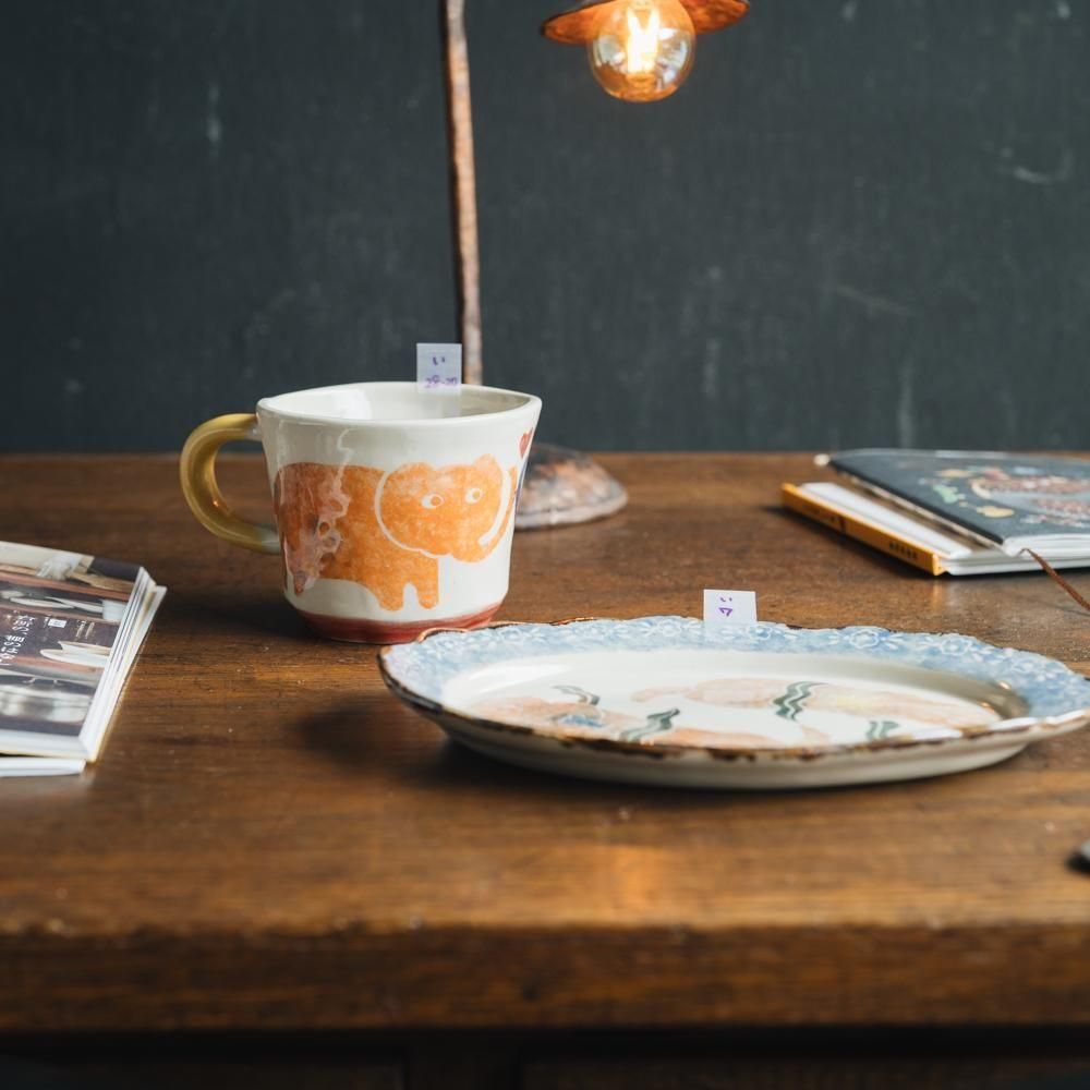 （2025年7月）【1点もの】岩佐悠子　ひらがな高台マグ　い28-20