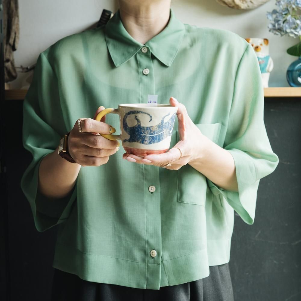 （2025年7月）【1点もの】岩佐悠子　ひらがな高台マグ　い28-22