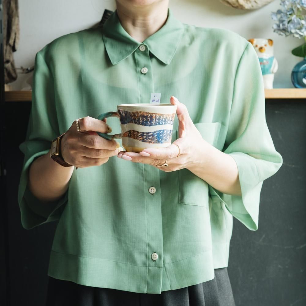 （2025年7月）【1点もの】岩佐悠子　ひらがな高台マグ　い28-25