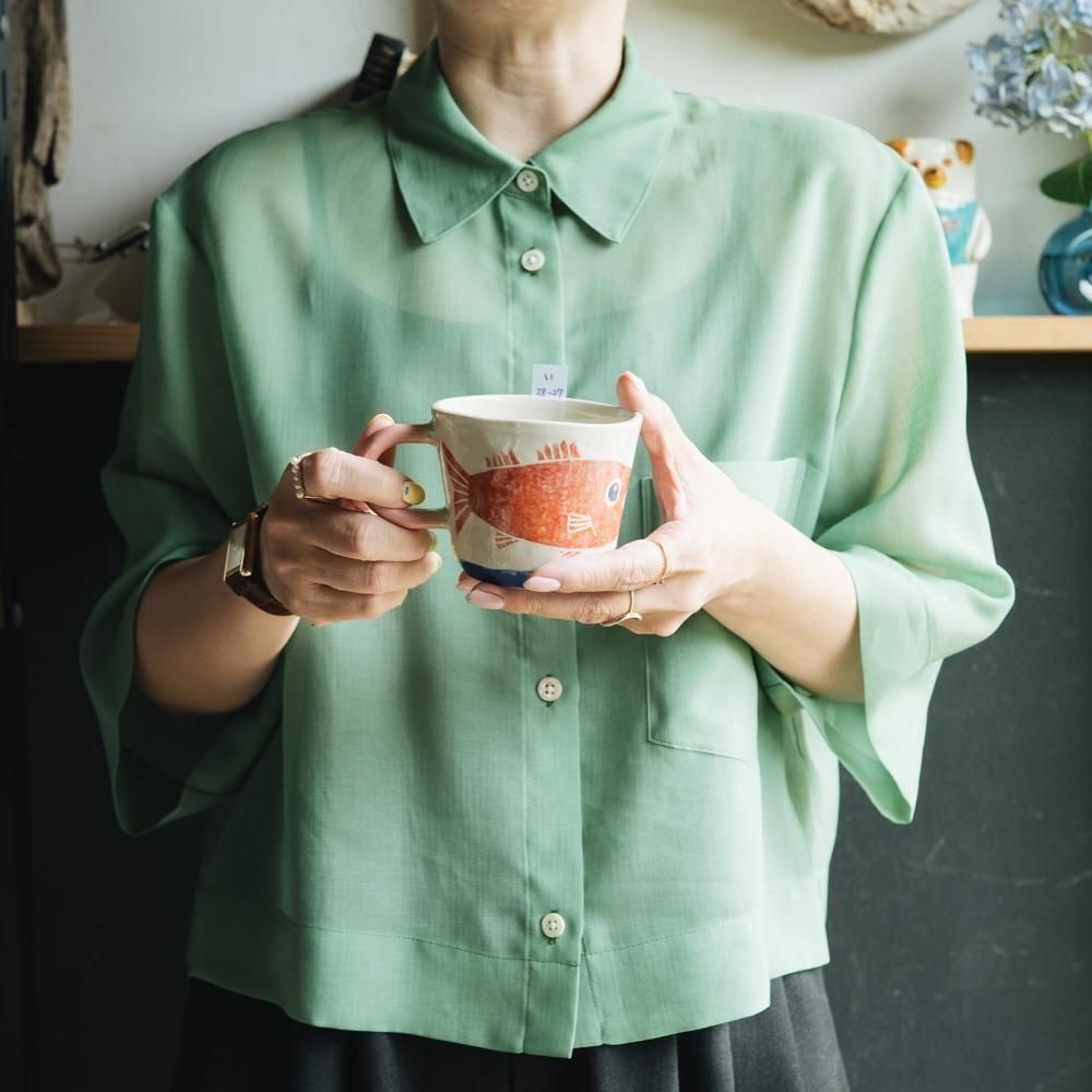 （2025年7月）【1点もの】岩佐悠子　ひらがな高台マグ　い28-27