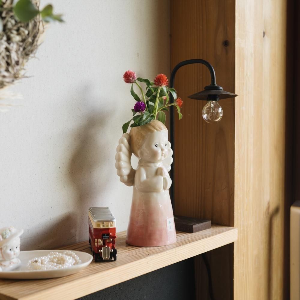 （2025年7月）【1点もの】すずらんまーち　天使花瓶　ス3