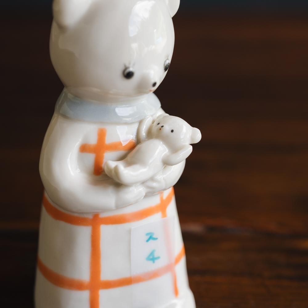 （2025年7月）【1点もの】すずらんまーち　くま親子一輪挿し　ス4