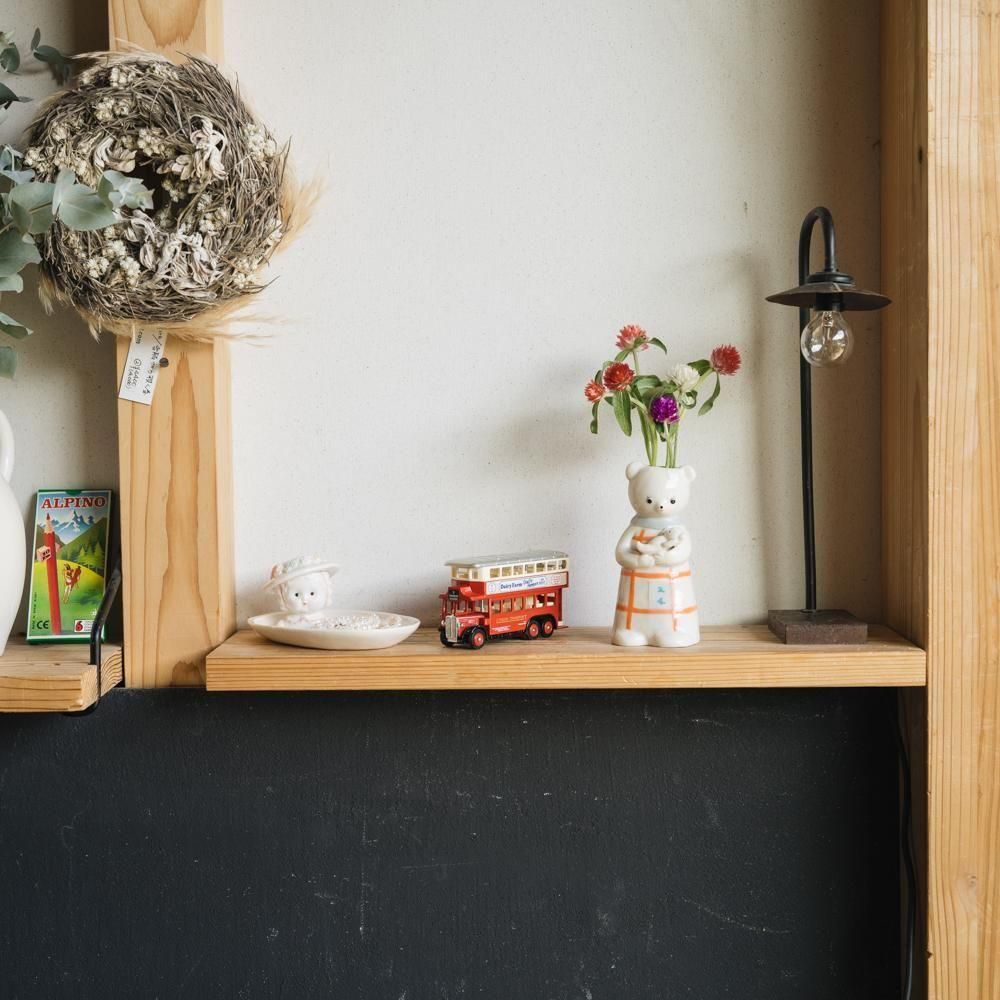 （2025年7月）【1点もの】すずらんまーち　くま親子一輪挿し　ス4