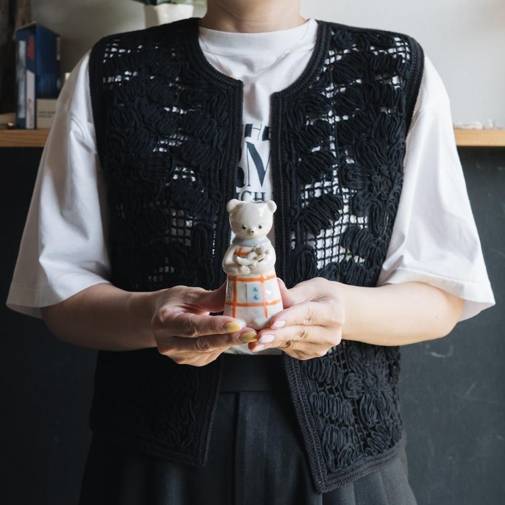 （2025年7月）【1点もの】すずらんまーち　くま親子一輪挿し　ス4