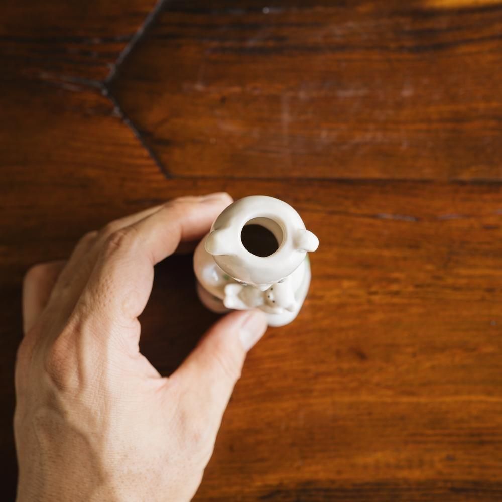 （2025年7月）【1点もの】すずらんまーち　くま親子一輪挿し　ス5