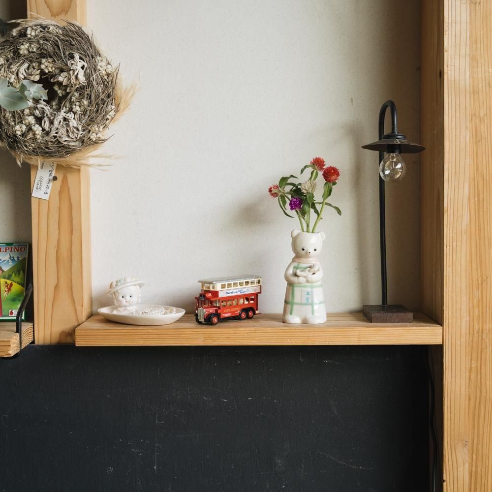 （2025年7月）【1点もの】すずらんまーち　くま親子一輪挿し　ス5