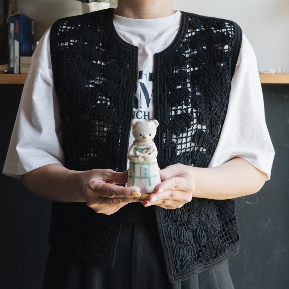 （2025年7月）【1点もの】すずらんまーち　くま親子一輪挿し　ス5