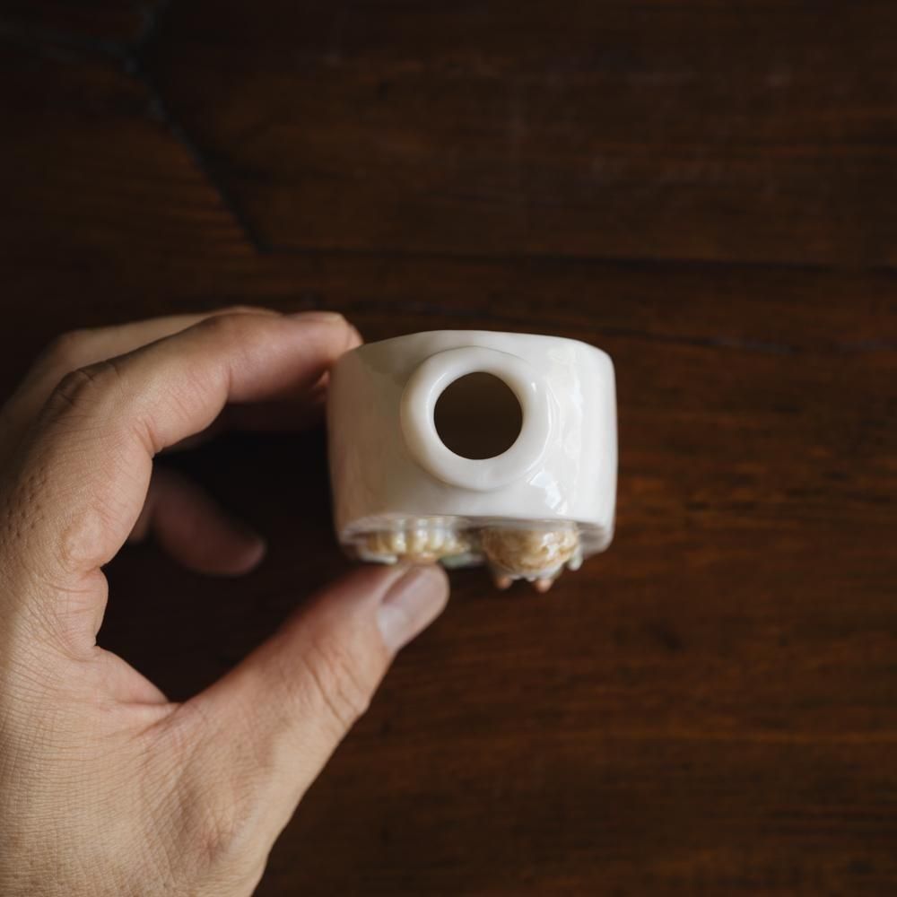 （2025年7月）【1点もの】すずらんまーち　ひまわりと男の子の一輪挿し　ス7