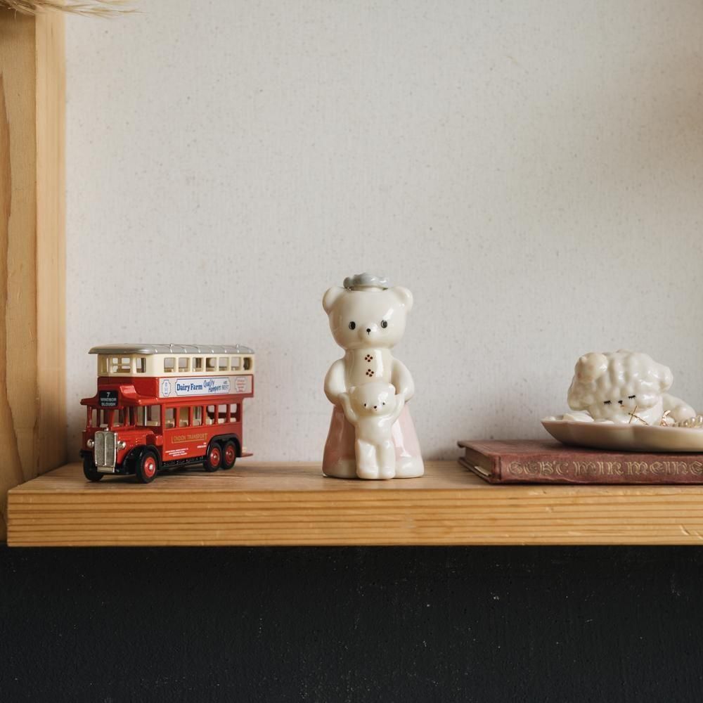 （2025年7月）【1点もの】すずらんまーち　くまの親子の入れ物　ス24