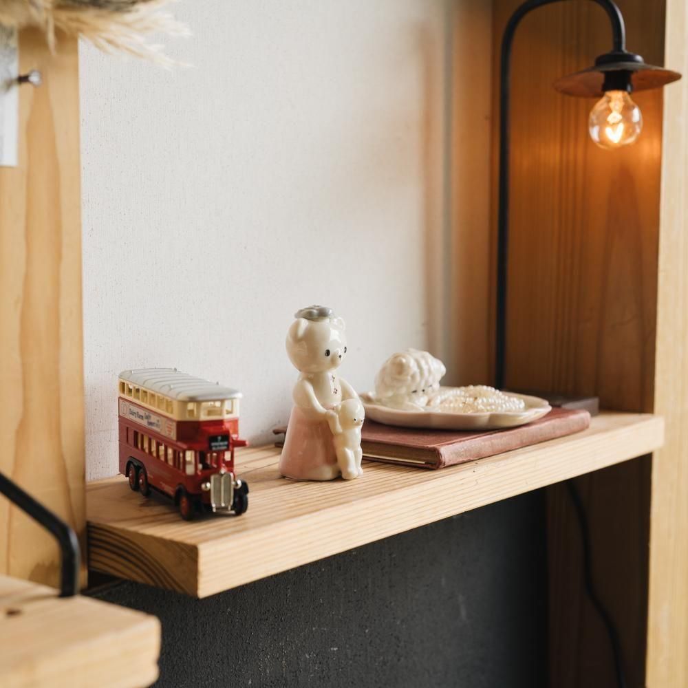 （2025年7月）【1点もの】すずらんまーち　くまの親子の入れ物　ス24