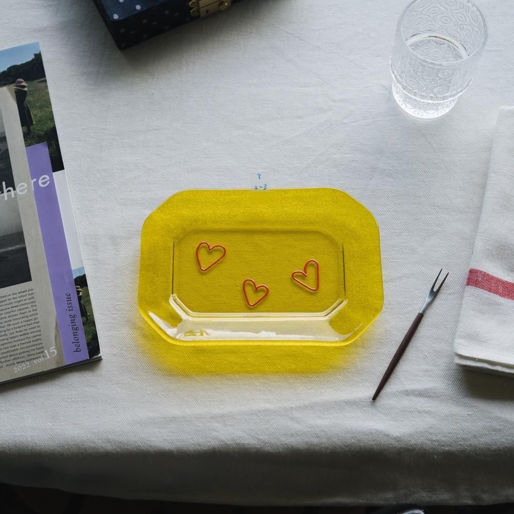 （2025年7月）【1点もの】天気雨　隅切皿　て2-3