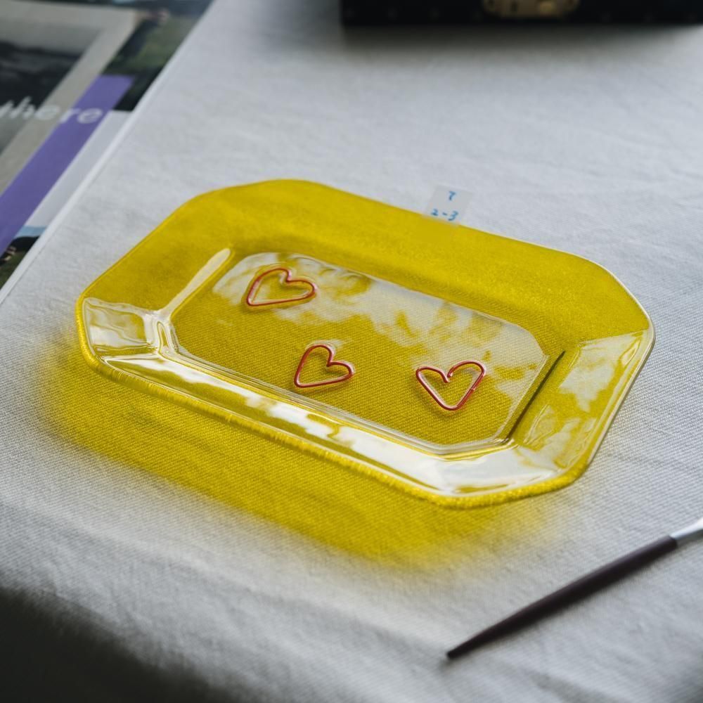 （2025年7月）【1点もの】天気雨　隅切皿　て2-3