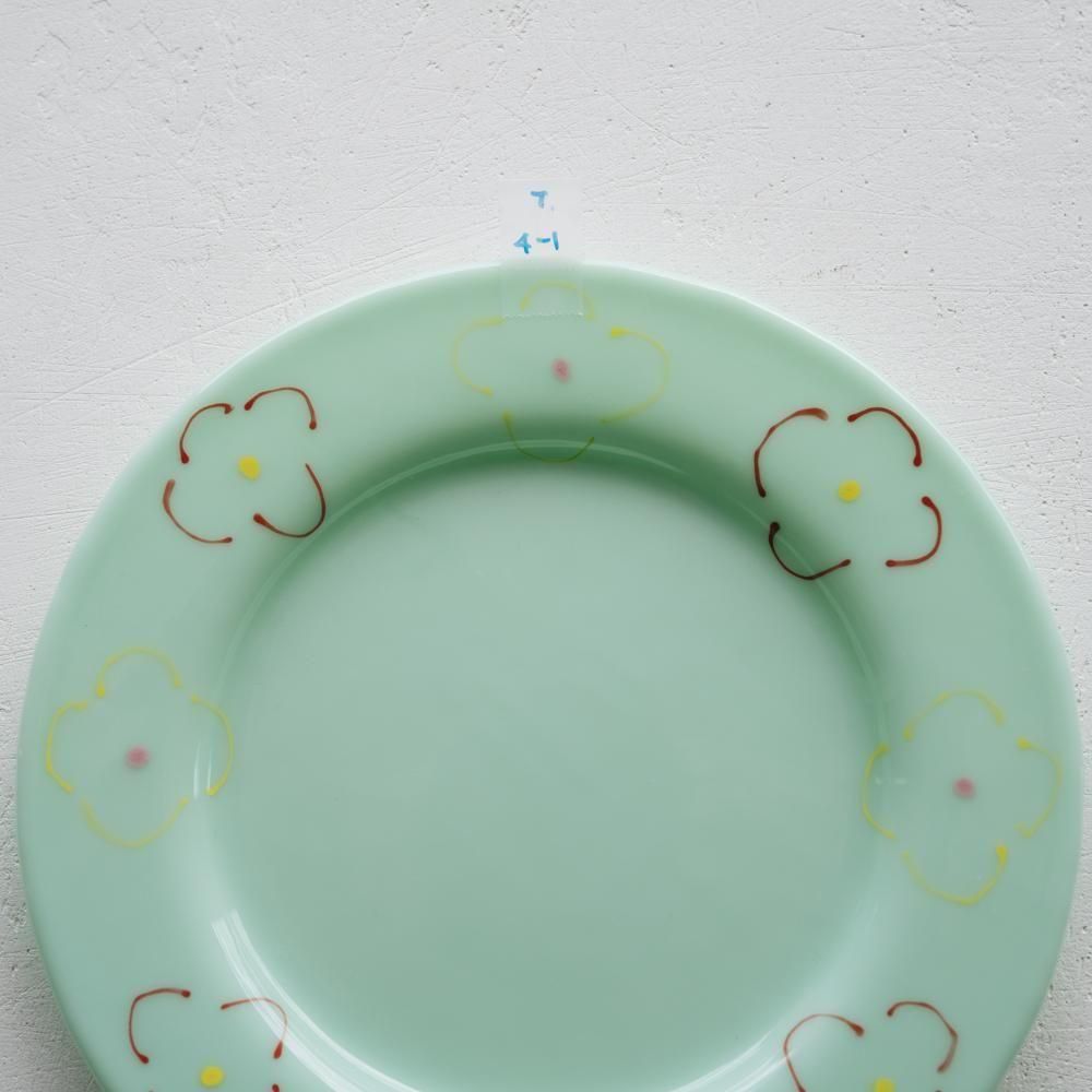 （2025年7月）【1点もの】天気雨　絵付けリム皿　て4-1