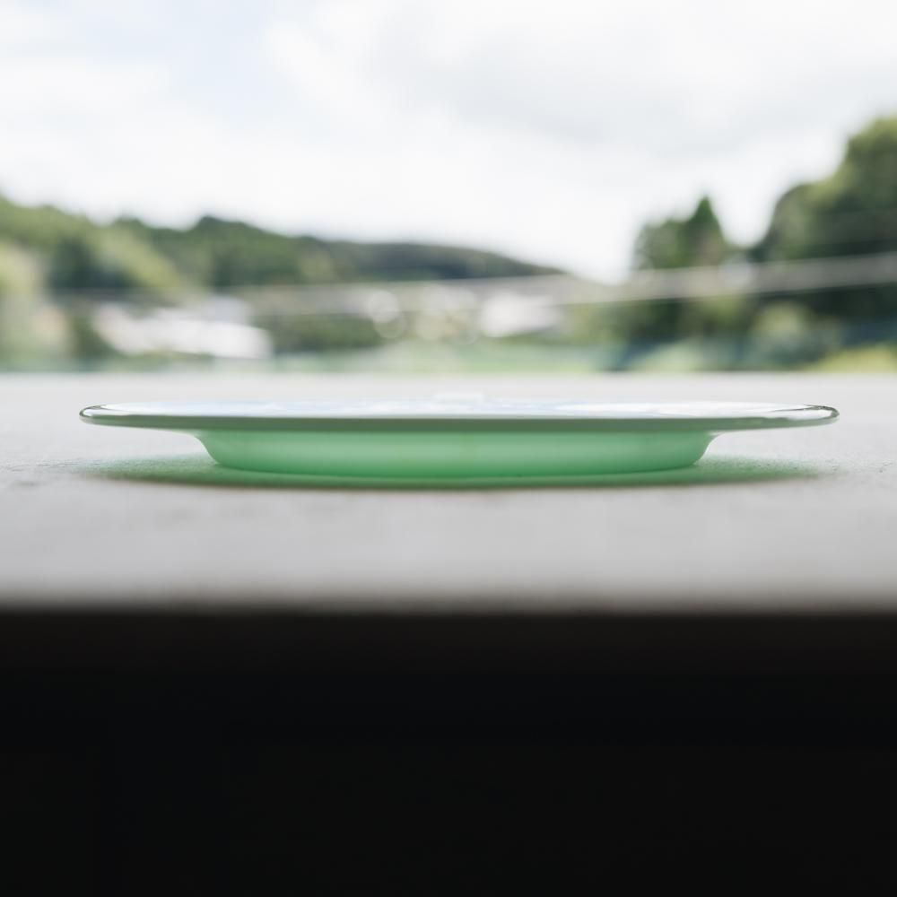 （2025年7月）【1点もの】天気雨　絵付けリム皿　て4-1