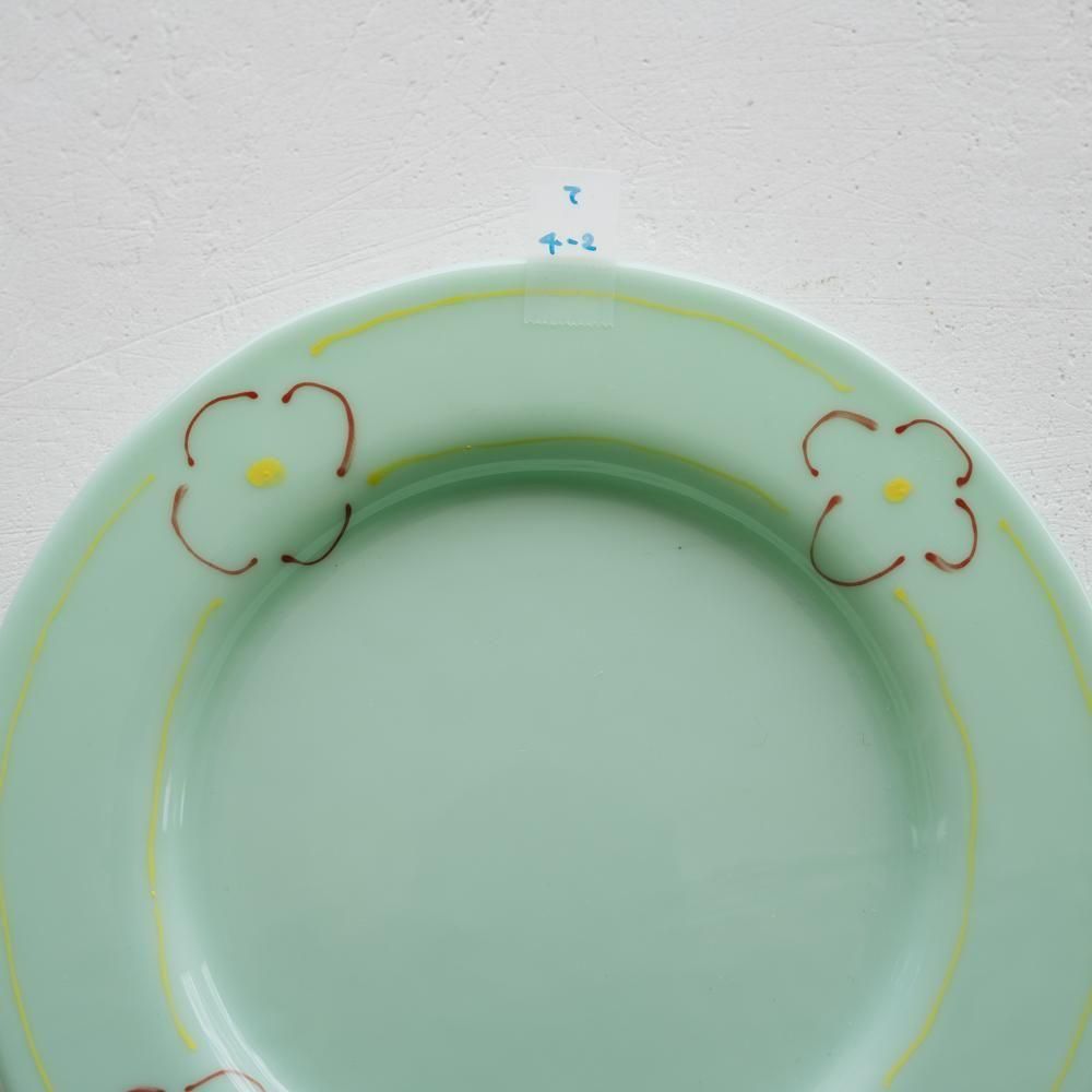 （2025年7月）【1点もの】天気雨　絵付けリム皿　て4-2