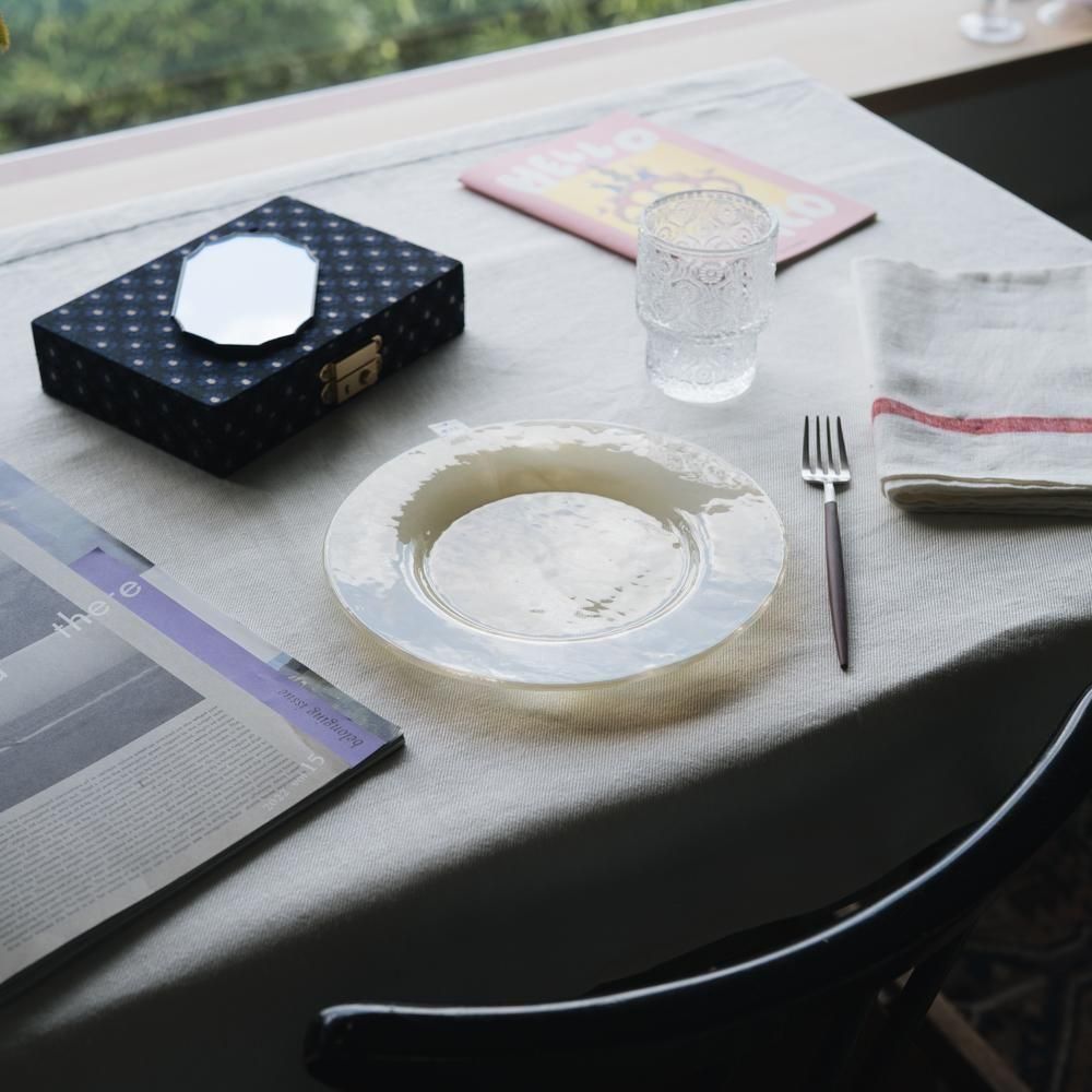 （2025年7月）【1点もの】天気雨　リム皿　て5-1