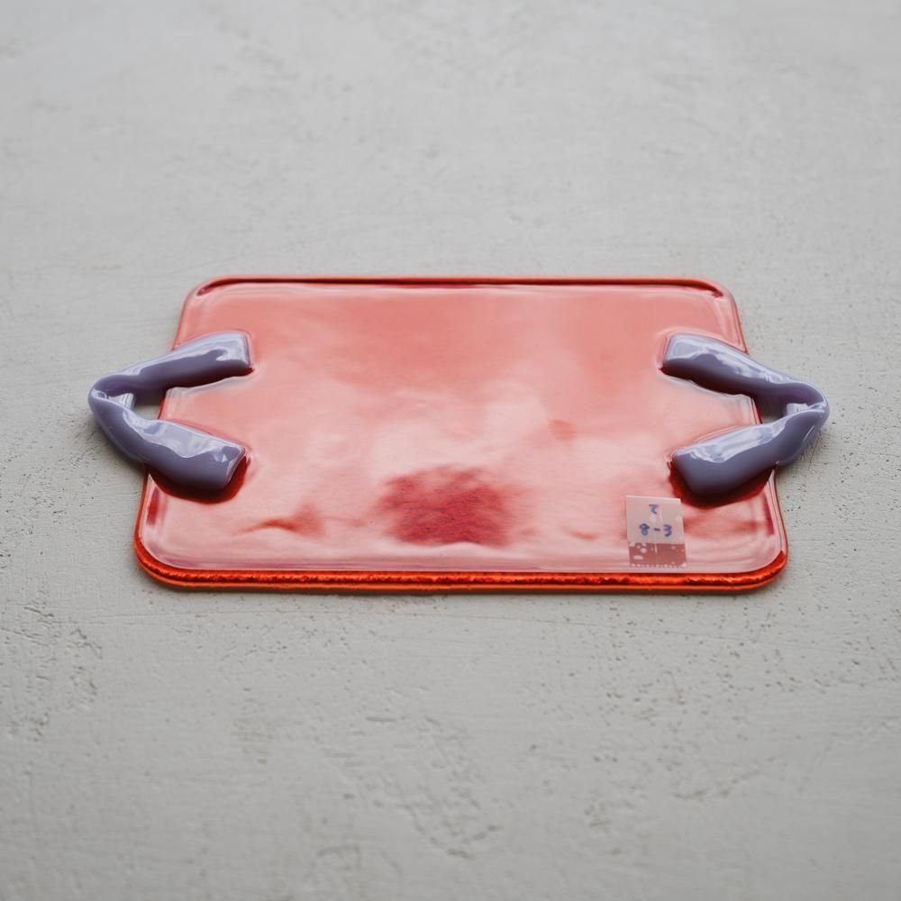 （2025年7月）【1点もの】天気雨　リボントレー・おやつトレーM　て8-3