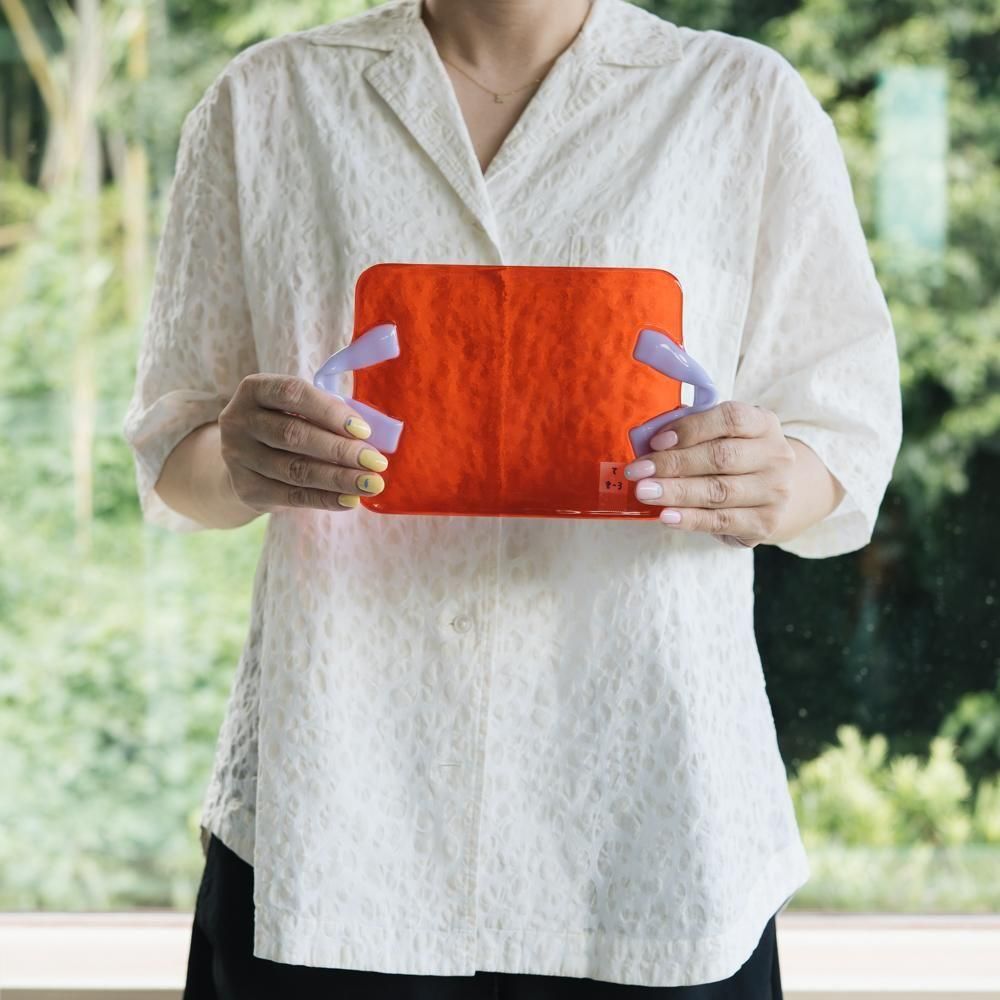 （2025年7月）【1点もの】天気雨　リボントレー・おやつトレーM　て8-3