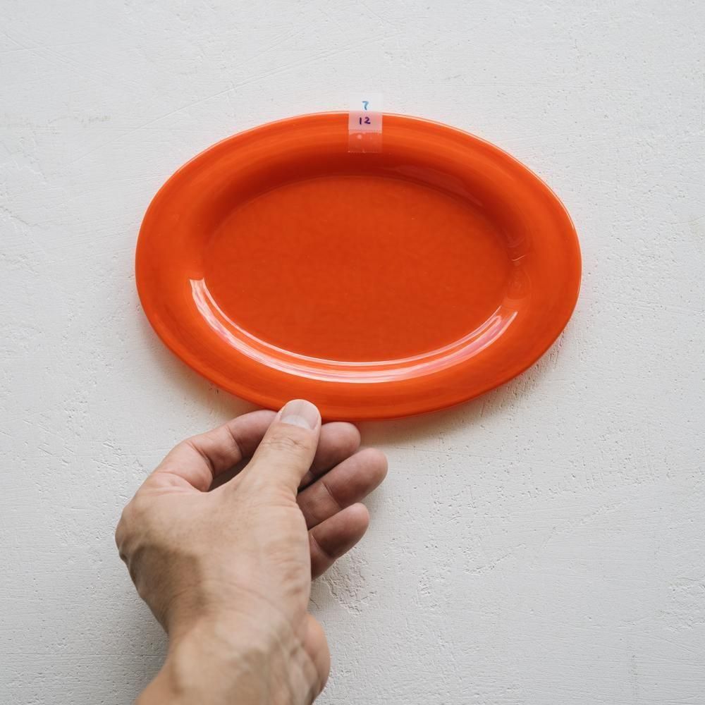 （2025年7月）【1点もの】天気雨　楕円皿　て12