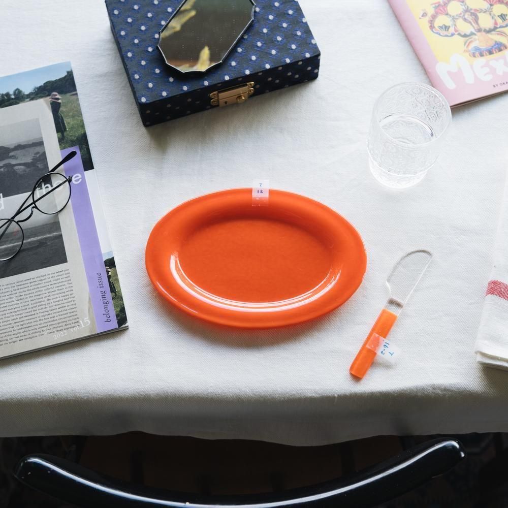 （2025年7月）【1点もの】天気雨　楕円皿　て12