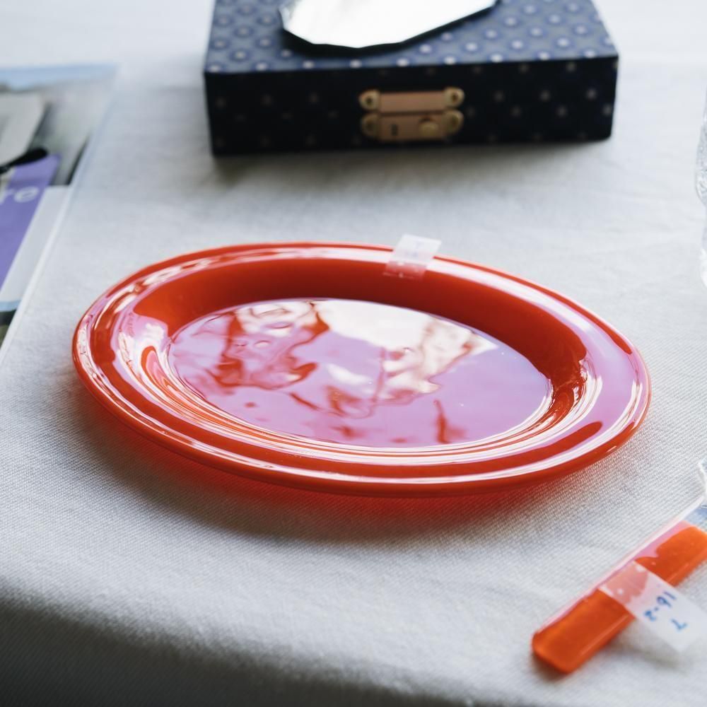 （2025年7月）【1点もの】天気雨　楕円皿　て12