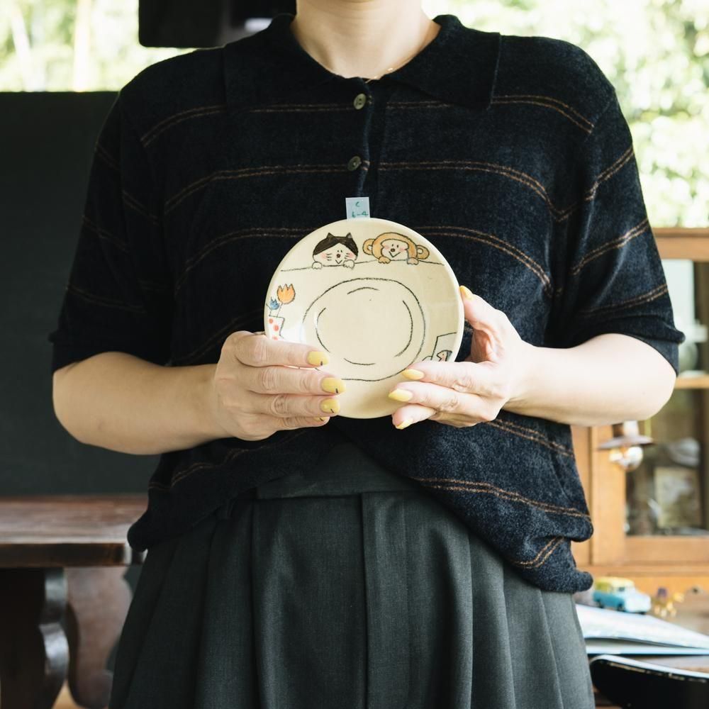 メロガッパ　絵しりとり皿 MELOGAPPA 絵しりとり皿 絵皿 20cm CRC001 マヨリカ焼き