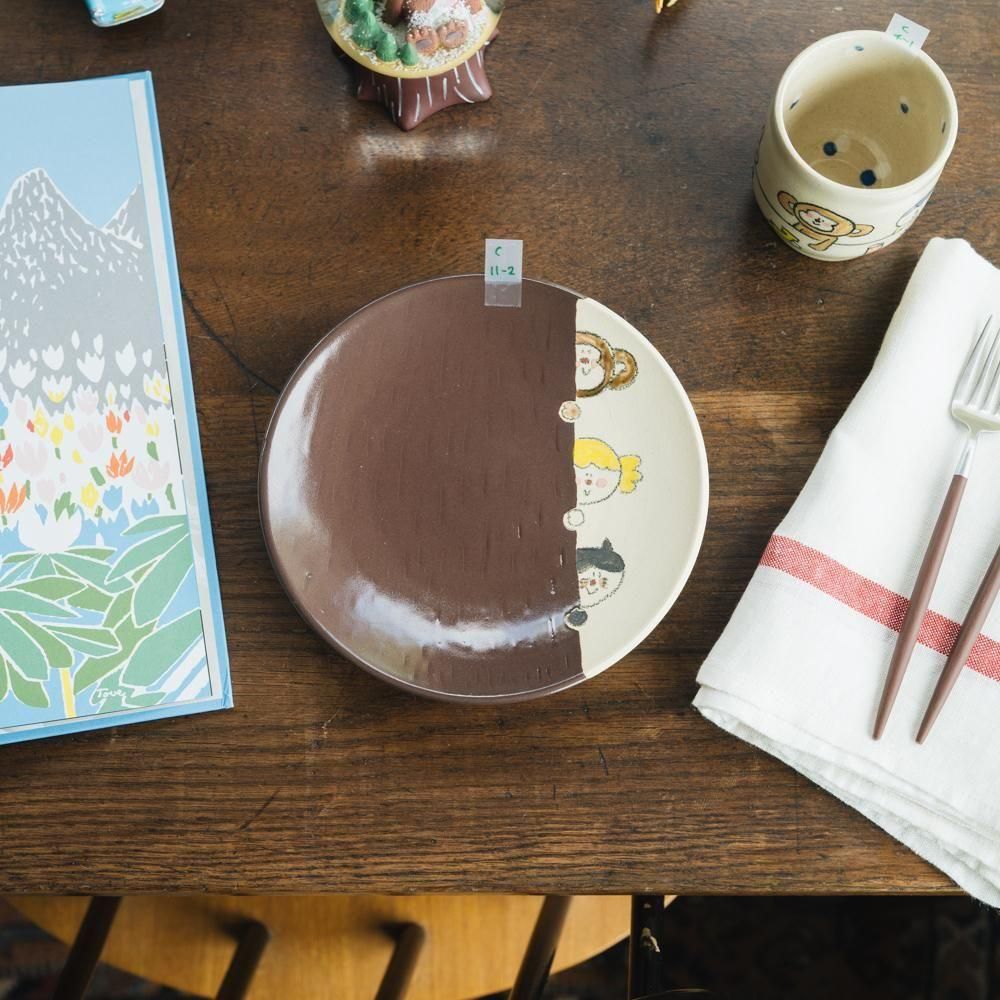 メロガッパ　絵しりとり皿 MELOGAPPA 絵しりとり皿 絵皿 20cm CRC001 マヨリカ焼き