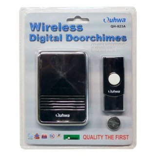 Quhwa ワイヤレス デジタル ドアチャイム QH-823A