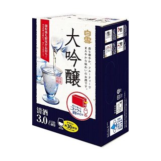 【日本酒 3L】白雪 大吟醸 バックインボックス 3000ml 【業務用】BIB