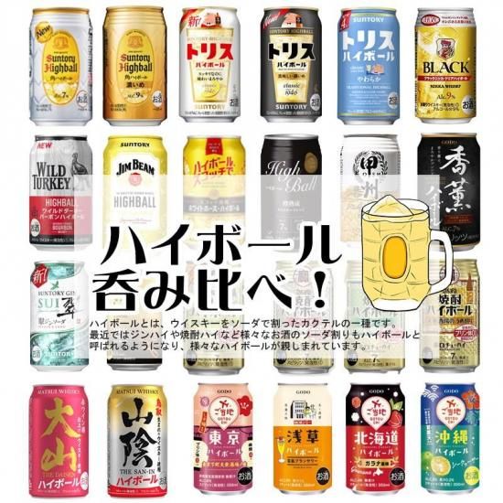 ハイボール缶 24本飲み比べ アソートセット 缶チューハイ ウイスキー 角ハイボール トリス ジムビーム 焼酎ハイボール ホワイトホース 第5弾 飲比24 ギフト