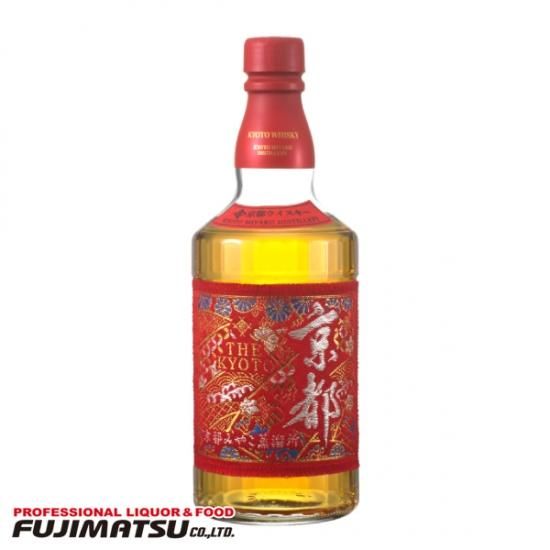 京都府内お届け限定商品] 赤帯 京都ウイスキー 西陣織ラベル
