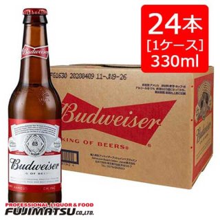 バドワイザー 330ml ×24本[1ケース] Budweiser 海外ビール 瓶ビール 原産韓国※1ケースまで1個口で発送可能
