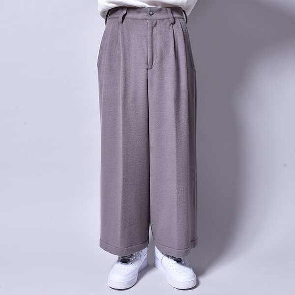 rin / Wide Wool Slacks Pants GREY