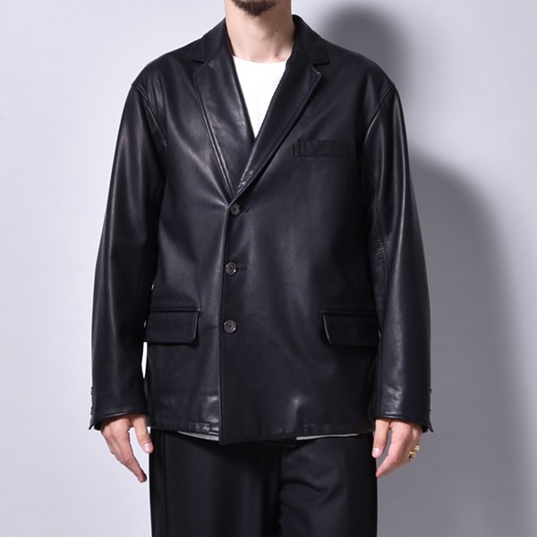 rin / Gents Leather Jacket BLACK