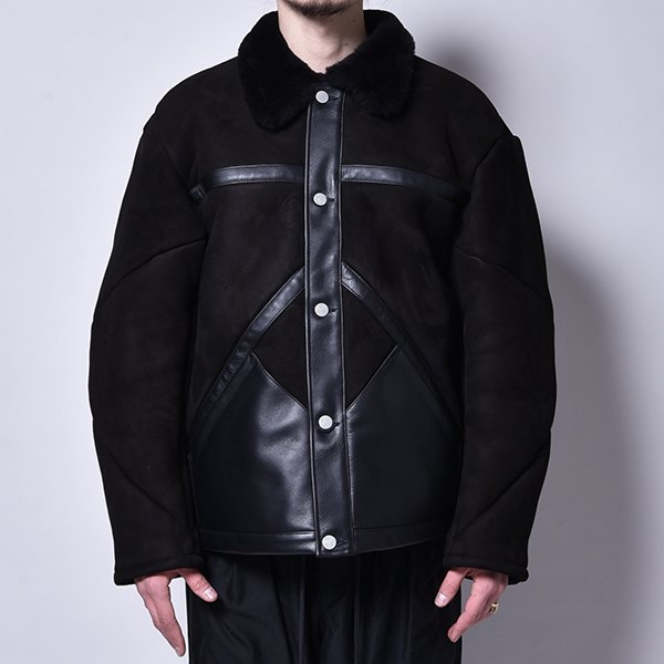 rin / Mouton Leather Jacket BK